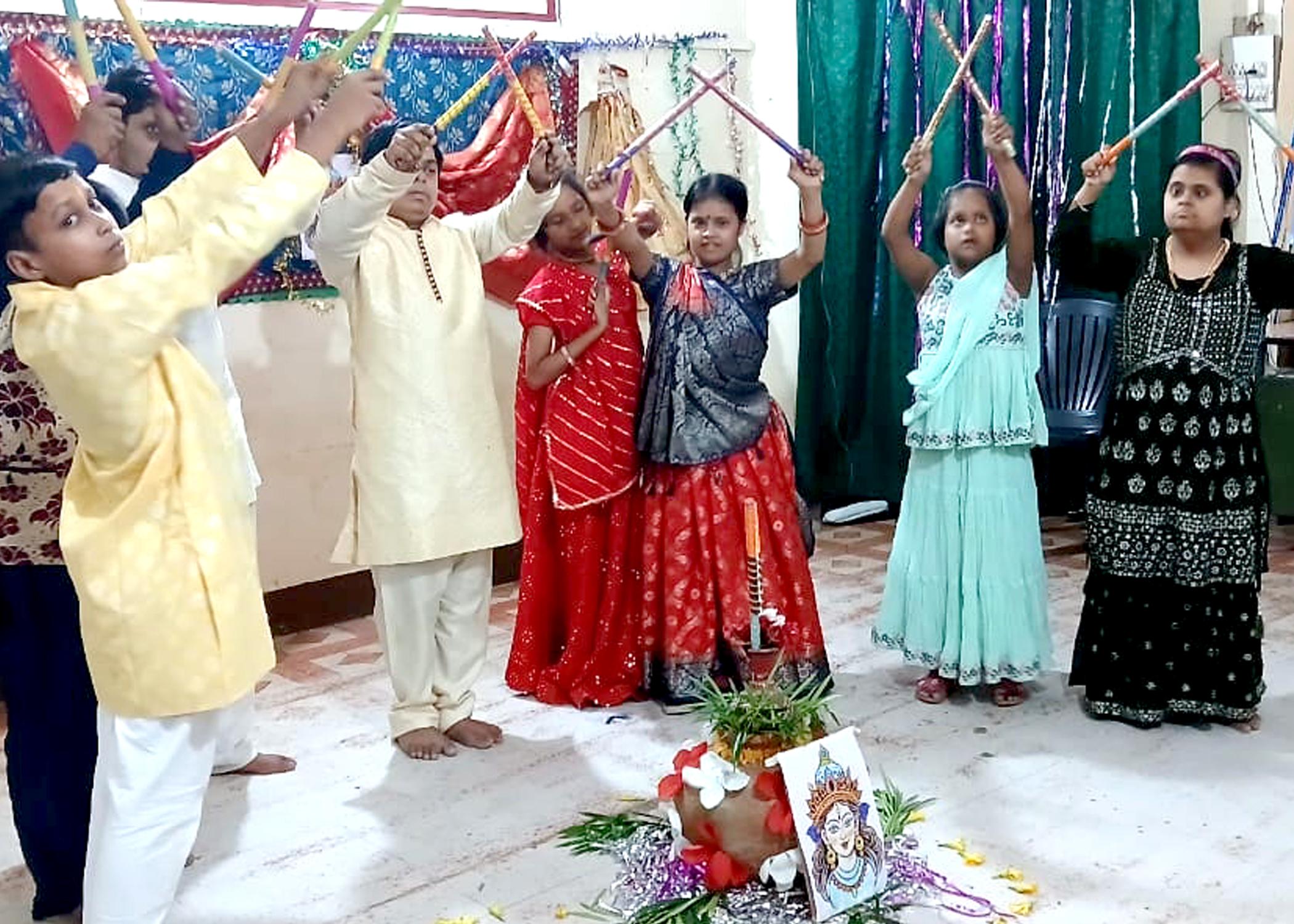Dandia Dance by Deva Children on the Occasion of Navaratri